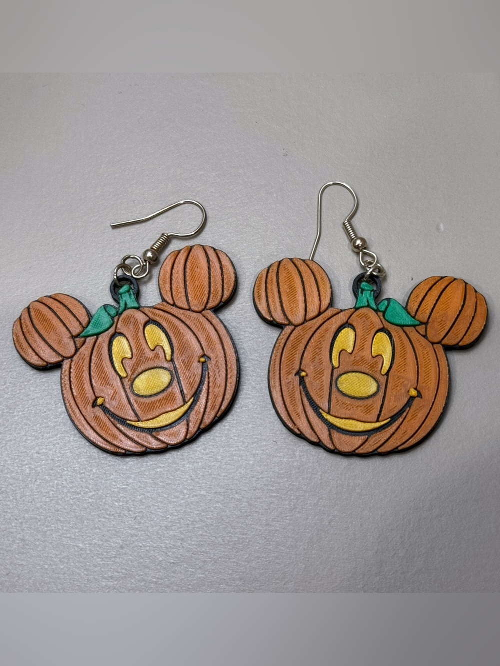 Kids Pumpkin Mickey Pumpkin Earrings - Orange